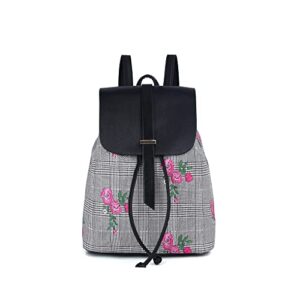 women backpack purse water resistant nylon anti-theft rucksack lightweight shoulder bag (f-black)