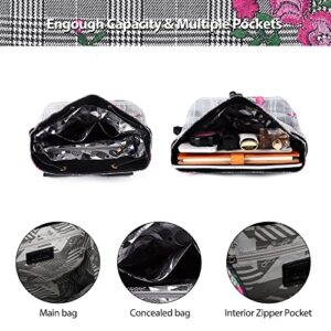 Women Backpack Purse Water resistant Nylon Anti-theft Rucksack Lightweight Shoulder Bag (F-Black)
