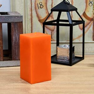 Zest Candle Pillar Candle, 3 by 6-Inch, Orange Square