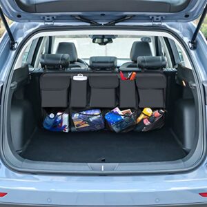 Car Trunk Organizers,Backseat Hanging Organizer with 9 Large Storage Bag,Car Trunk Tidy Storage Bag Organizer