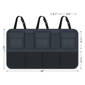 Car Trunk Organizers,Backseat Hanging Organizer with 9 Large Storage Bag,Car Trunk Tidy Storage Bag Organizer