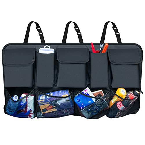 Car Trunk Organizers,Backseat Hanging Organizer with 9 Large Storage Bag,Car Trunk Tidy Storage Bag Organizer