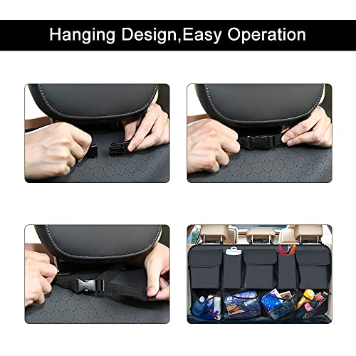 Car Trunk Organizers,Backseat Hanging Organizer with 9 Large Storage Bag,Car Trunk Tidy Storage Bag Organizer