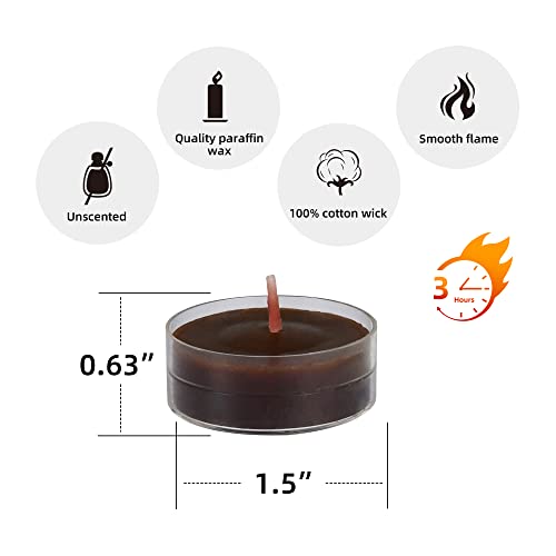 Zest Candle 50-Piece Tealight Candles, Brown