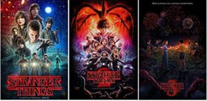 stranger things posters – 3 posters collector set (season 1, 2, and 3) size each poster 24×36