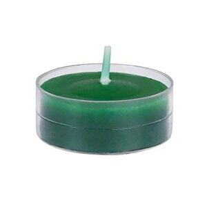 zest candle 50-piece tealight candles, hunter green