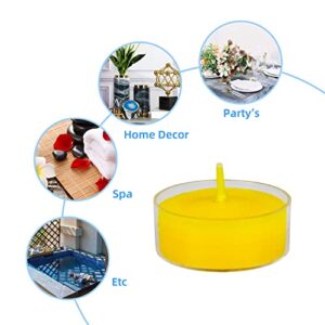 Zest Candle 50-Piece Tealight Candles, Yellow