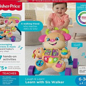 Fisher-Price Laugh & Learn Baby & Toddler Toy Smart Stages Learn With Sis Walker, Educational Music Lights And Activities