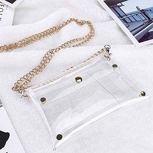 Y&R Direct Clear Bag Crossbody Bag Clear Purse Clear Clutch Stadium Approved PVC