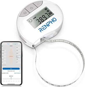 smart tape measure body with app – renpho bluetooth measuring tapes for body measuring, weight loss, muscle gain, fitness bodybuilding, retractable, measures body part circumferences, inches & cm