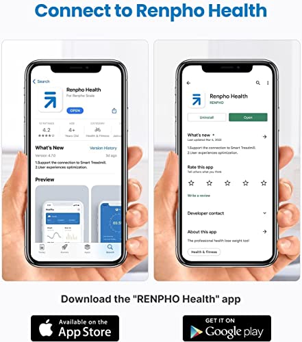 Smart Tape Measure Body with App - RENPHO Bluetooth Measuring Tapes for Body Measuring, Weight Loss, Muscle Gain, Fitness Bodybuilding, Retractable, Measures Body Part Circumferences, Inches & cm