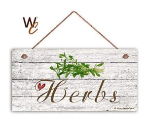 herbs metal sign country farmhouse home gardener tin sign decor sign 8×12 inch