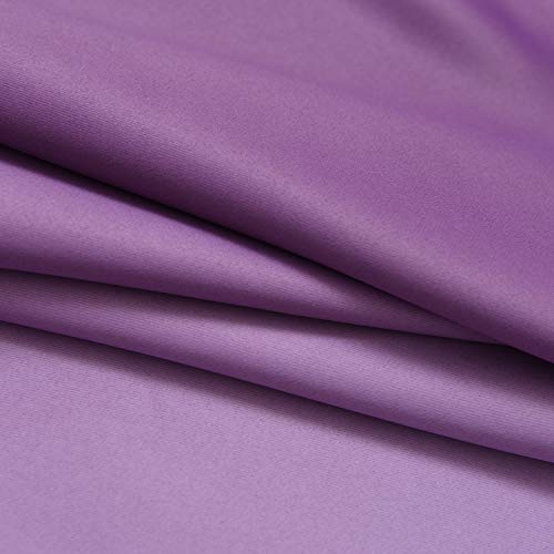 Yakamok Light Blocking Gradient Color Curtains Purple Ombre Blackout Curtains Room Darkening Thermal Insulated Grommet Window Drapes for Living Room/Bedroom (Purple, 2 Panels, 52x84 Inch)