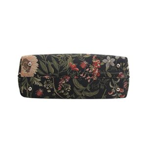 Signare Tapestry Hand & Shoulder Bag for Women |Fashionable Cross Body bag Purses for Woman |Satchel Bag for Women Girls Teen Floral Design|CONV-MGDBK