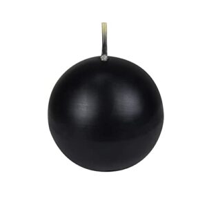zest candle 6-piece ball candles, 3-inch, black