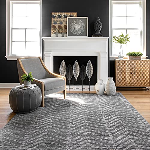 nuLOOM Rosanne Geometric Area Rug, 5' x 7' 5", Dark Grey