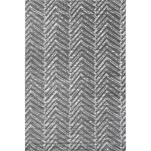 nuLOOM Rosanne Geometric Area Rug, 5' x 7' 5", Dark Grey