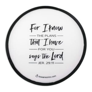 Swanson Christian Products - Parlor and Church Foldable Hand Fan - Modern Style - For I Know - (Package of 6)