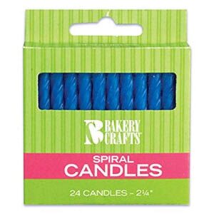 oasis supply spiral birthday candles, 2.25-inch, blue