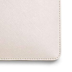 KATIE LOXTON Bride Medium Vegan Leather Clutch Bridal Perfect Pouch Metallic White