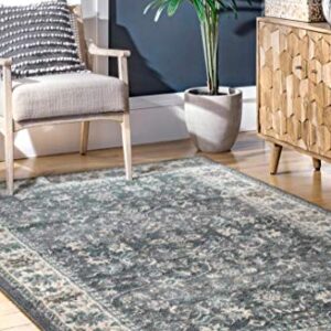 nuLOOM Manor Classic Floral Area Rug, 5' x 8', Grey