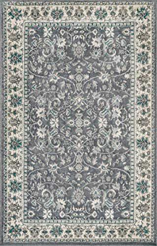 nuLOOM Manor Classic Floral Area Rug, 5' x 8', Grey