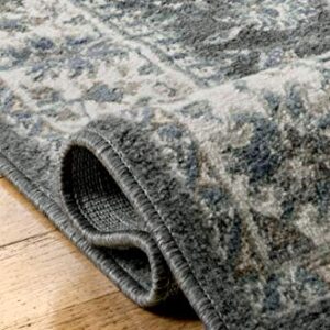 nuLOOM Manor Classic Floral Area Rug, 5' x 8', Grey