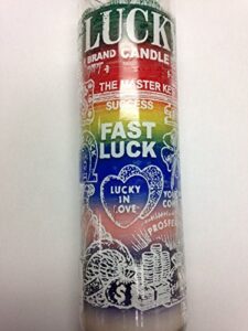 fast luck candle – silkscreen 7 color in glass
