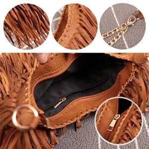 Lanpet Women Fringe Tassel Cross Body Bag Leisure Shoulder Bag