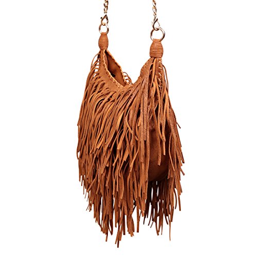 Lanpet Women Fringe Tassel Cross Body Bag Leisure Shoulder Bag