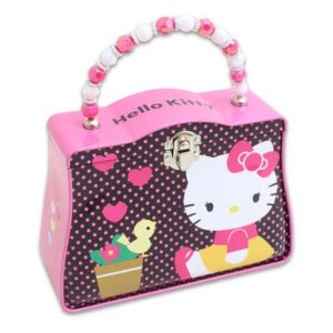 hello kitty house classic purse tin with beaded handle