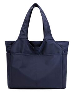 collsants nylon tote bag waterproof shoulder bag for women lightweight travel handbag multi pocket with zipper