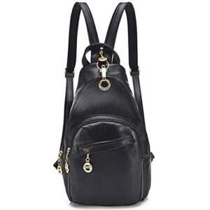small leather convertible backpack sling purse shoulder bag for women