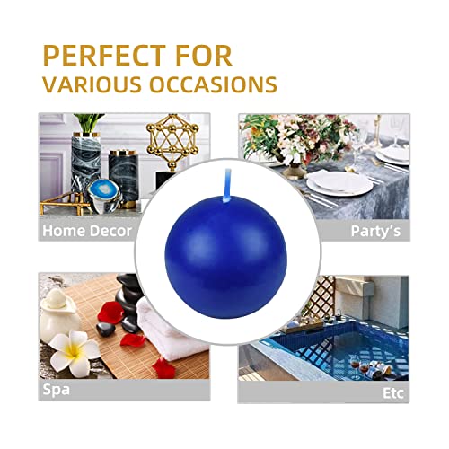 Zest Candle 12-Piece Ball Candles, 2-Inch, Blue