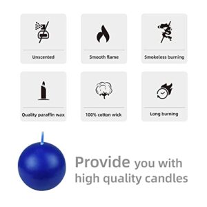 Zest Candle 12-Piece Ball Candles, 2-Inch, Blue