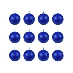 Zest Candle 12-Piece Ball Candles, 2-Inch, Blue