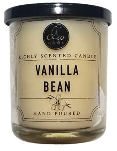 dw home small single wick candle vanilla bean scent 4 oz.
