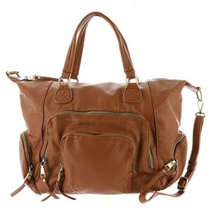 glam-on-the-go satchel tan