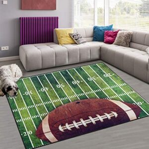 naanle sport american football non slip area rug for living dinning room bedroom kitchen, 5′ x 7′(58 x 80 inches), sport nursery rug floor carpet yoga mat