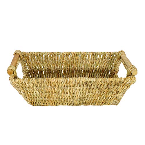 LILYCRAFT New Storage Woven Seagrass Basket with Handle (Style 1)