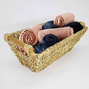 LILYCRAFT New Storage Woven Seagrass Basket with Handle (Style 1)