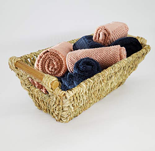 LILYCRAFT New Storage Woven Seagrass Basket with Handle (Style 1)