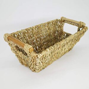 LILYCRAFT New Storage Woven Seagrass Basket with Handle (Style 1)