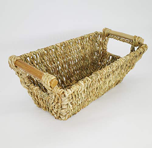 LILYCRAFT New Storage Woven Seagrass Basket with Handle (Style 1)