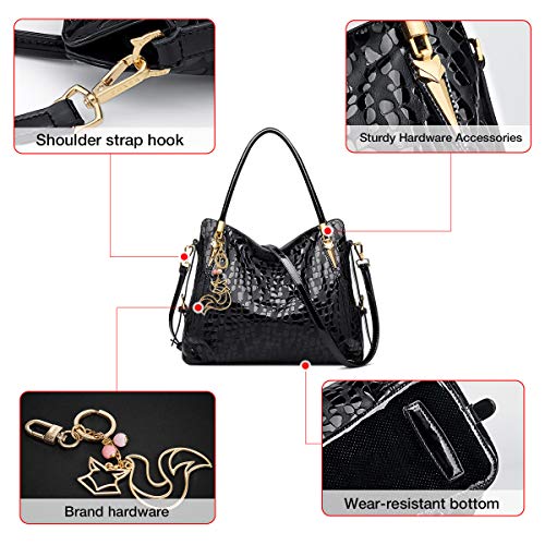 Women Genuine Leather Handbag for Women Tote Purse Top Handle Satchel Shoulder Bag