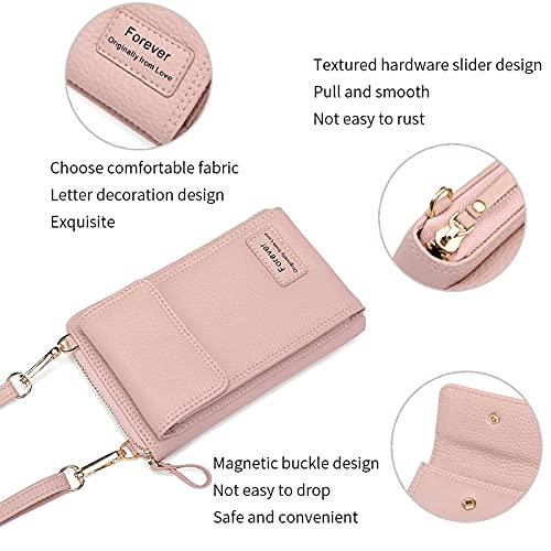 myfriday Small Leather Shoulder Bag, Crossbody Bag CellPhone Wallet Purse Lightweight Crossbody Handbags for Women