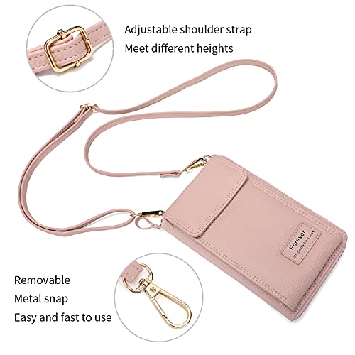 myfriday Small Leather Shoulder Bag, Crossbody Bag CellPhone Wallet Purse Lightweight Crossbody Handbags for Women