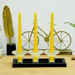 Zest Candle 12-Piece Taper Candles, 10-Inch, Yellow