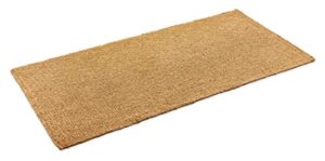 kempf coir rug with anti-slip latex backing, indoor, runner mat, natural coco, ecofriendly, 24 x 72-inch