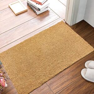 Kempf Coir Rug with Anti-Slip Latex Backing, Indoor, Runner Mat, Natural Coco, Ecofriendly, 24 x 72-inch